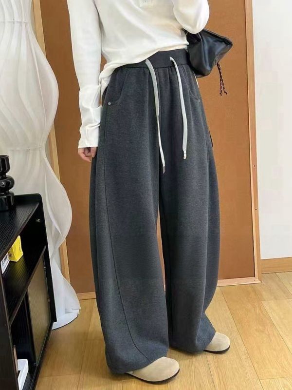 05112805｜秋冬〃1555保暖顯瘦休閒彎刀褲｜F 休閒褲、寬褲、棉褲、運動褲、女裝長褲、抽繩褲、1555、秋冬棉褲
