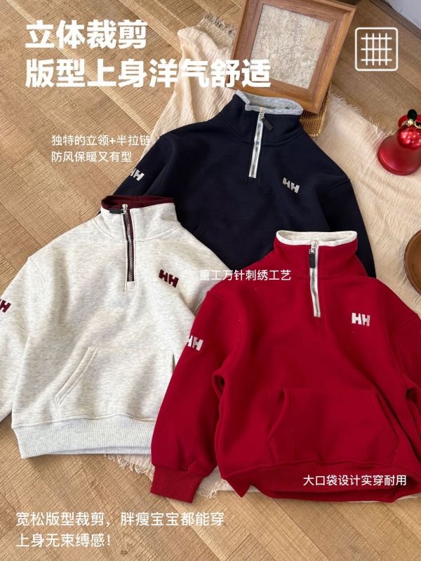 05121502｜MBZ秋冬〃三色立領半拉鍊加絨上衣｜110-160 中大童上衣, 刷毛上衣, 半拉鍊上衣, 立領上衣, 秋冬童裝, 保暖上衣, 韓系童裝, 寬鬆版型, 男童上衣, 女童上衣