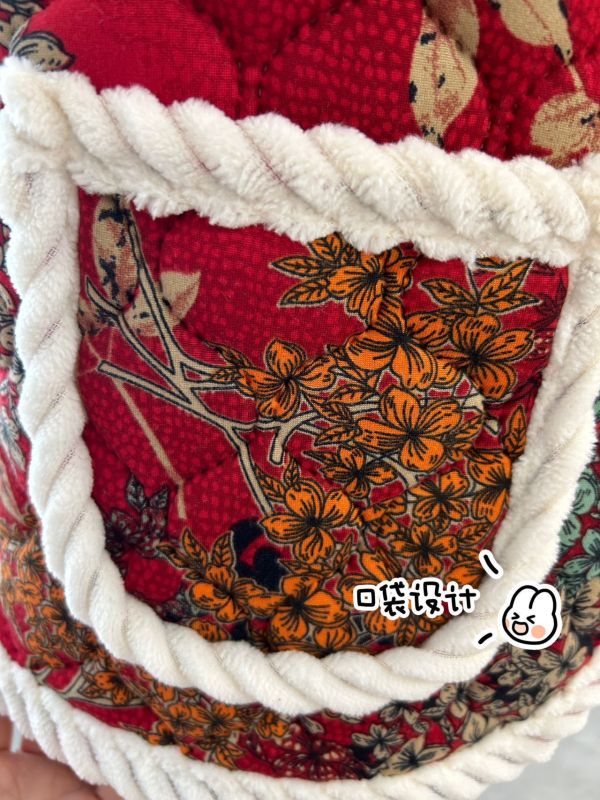 05120405｜秋冬〃媽媽的加絨花背心｜XL-5XL 媽媽背心、碎花鋪棉背心、保暖背心、加絨背心、加厚馬甲、冬季背心外套、中老年背心、大尺碼背心、XL背心、5XL背心、內刷毛背心、防寒背心、居家背心、外出背心