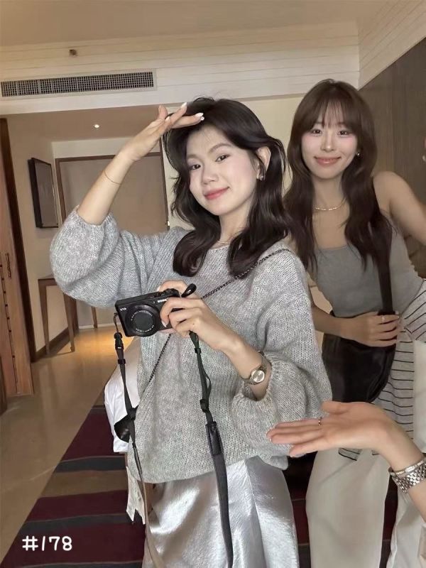 05110702┃秋冬〃178六色後綁帶針織衫 蝴蝶結上衣、針織罩衫、糖果色上衣、薄針織衫、透氣針織、春夏針織上衣、韓版上衣、慵懶風上衣、甜美上衣