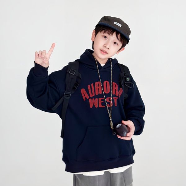 05121110｜CTX家秋冬〃2576兩色字母連帽加絨T｜110-165 加絨連帽衛衣
兒童加絨上衣
兒童帽T
厚刷絨衛衣
男童冬季上衣
女童冬季上衣
兒童寬鬆大學T