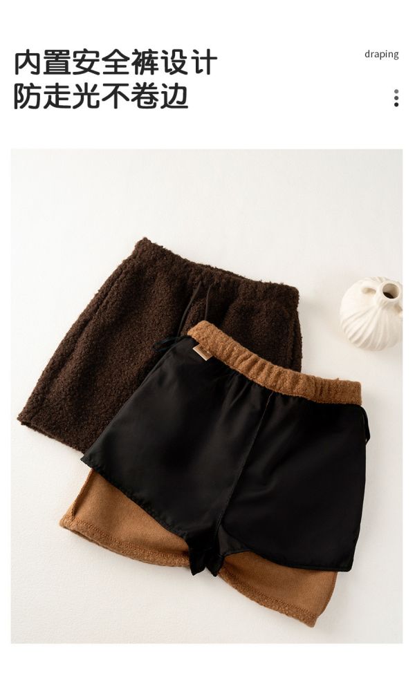 05120713｜秋冬〃3021羊羔毛包臀短裙｜S-XL 毛呢短裙, A字裙, 高腰短裙, 顯瘦短裙, 包臀裙, 韓系短裙, 秋冬穿搭, 百搭裙, 女生裙子