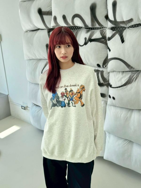 05110307┃秋冬〃21552芝麻街夜總會寬版大學T - 芝麻街大學T
- 插畫風格上衣
- 寬版中性上衣
- 情侶穿搭推薦
- F 尺寸大學T
- 卡通印花上衣
- 秋冬休閒穿搭
- 韓系童趣風格
- 男女同款衛衣
- 棕色奶油灰色上衣