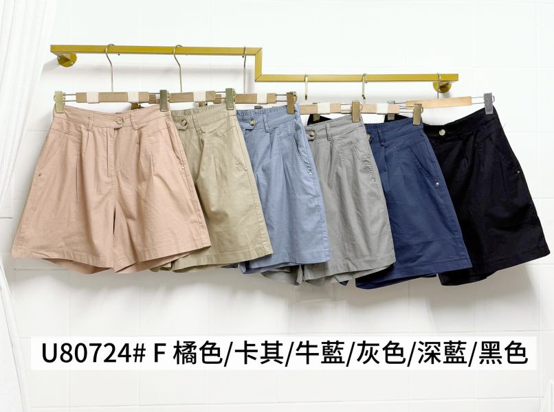 台 ┃夏〃80724斜釦拉鍊後鬆緊前打褶四分短褲┃F┃250626結單 