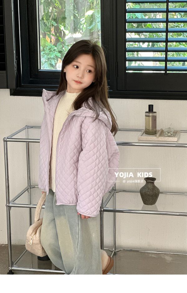05111707｜YOJIA家冬〃DW620三色菱格連帽外套｜110-170 兒童棉服
菱格外套
加厚外套
連帽棉衣
女孩冬季外套
男童棉服
防風保暖外套
兒童羽絨外套替代
冬季外套推薦