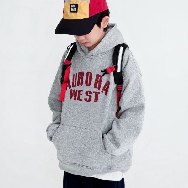 05121110｜CTX家秋冬〃2576兩色字母連帽加絨T｜110-165 加絨連帽衛衣
兒童加絨上衣
兒童帽T
厚刷絨衛衣
男童冬季上衣
女童冬季上衣
兒童寬鬆大學T