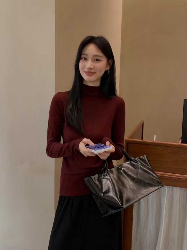 05112903｜优优家〃87832加絨半高領莫代爾內搭衫｜F 莫代爾打底衫
加絨上衣
半高領內搭
秋冬保暖上衣
高彈顯瘦打底
女裝內搭
素面長袖
發熱衣替代
薄絨內搭
多色打底