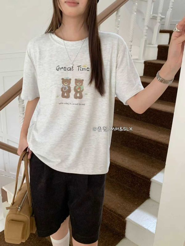 050815606┃MM家〃205四色Great time兩只小熊磨毛T┃F┃250825結單 