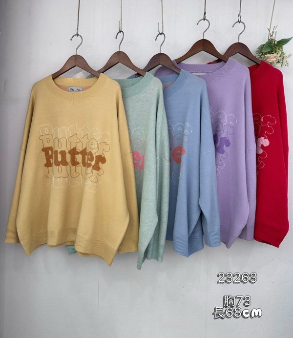 05110101┃秋冬〃23263五色包芯紗字母毛衣 字母毛衣, 針織上衣, 韓系毛衣, 寬鬆毛衣, 圓領毛衣, 保暖上衣, 秋冬針織, 彩色毛衣, 可愛毛衣, 女生毛衣