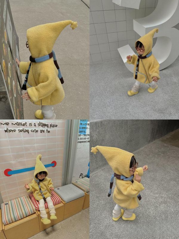 05120512｜NYP家秋冬〃8952星星人羊羔絨連帽外套｜90-140 羊羔絨外套, 小童外套, 兒童連帽外套, 童裝保暖外套, 尖尖帽外套, Q版童裝, 可愛童裝, 童裝秋冬, 拍照童裝, 小童外套推薦, 男童外套, 女童外套, 童裝90 100 110 120 130 140