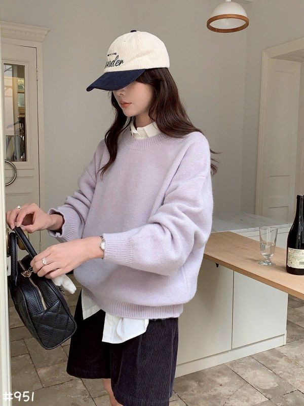 05110701┃秋冬〃951多色針織毛衣 毛毛上衣、糖果色毛衣、針織上衣、韓版毛衣、短版毛衣、寬鬆毛衣、冬季上衣、柔軟針織衫、氣質上衣、百搭毛衣