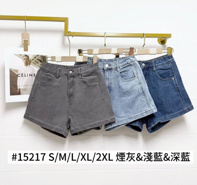 台 ┃夏〃15217後鬆緊腰側車線剪裁三分短褲┃S-2XL┃250626結單 