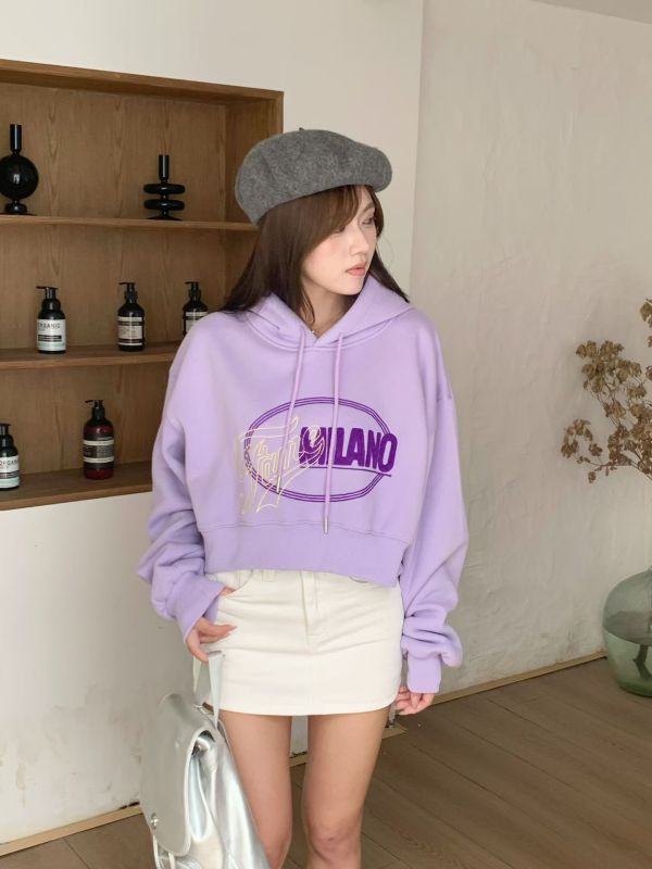 05113005｜秋冬〃3185Milano短版帽T｜F 短版衛衣
連帽衛衣
刷毛帽T
高腰顯瘦
韓系上衣
秋冬女裝
短版帽T
修身衛衣
百搭上衣
MILANO帽T