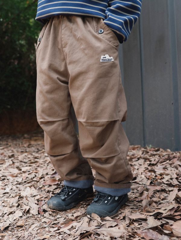 05121105｜秋冬〃3189兩色耐磨防風加絨傘兵褲｜110-170 兒童工裝褲, 加絨長褲, 冬季加厚褲, 山系童裝, 保暖長褲, 寬鬆工裝褲, 中大童長褲, 戶外褲, 刷絨褲, 兒童冬裝褲, TheMountSpace