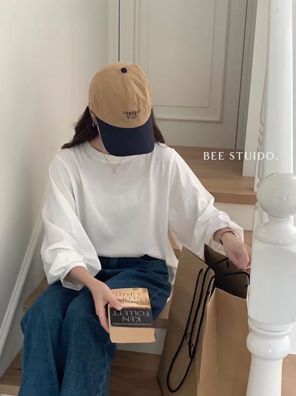 050815608┃BEE家〃8965純色燈籠袖造型T┃F┃250825結單 