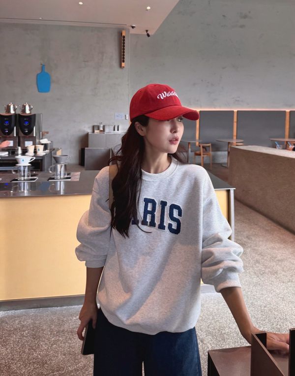 05112208｜秋冬〃9188PARIS立體繡字T｜F 大學T, 字母上衣, 毛巾刺繡T, 寬鬆衛衣, 秋冬上衣, PARIS 上衣, 五色上衣, 韓系大學T, 情侶大學T, 棉質上衣, 紫色大學T, 灰色衛衣