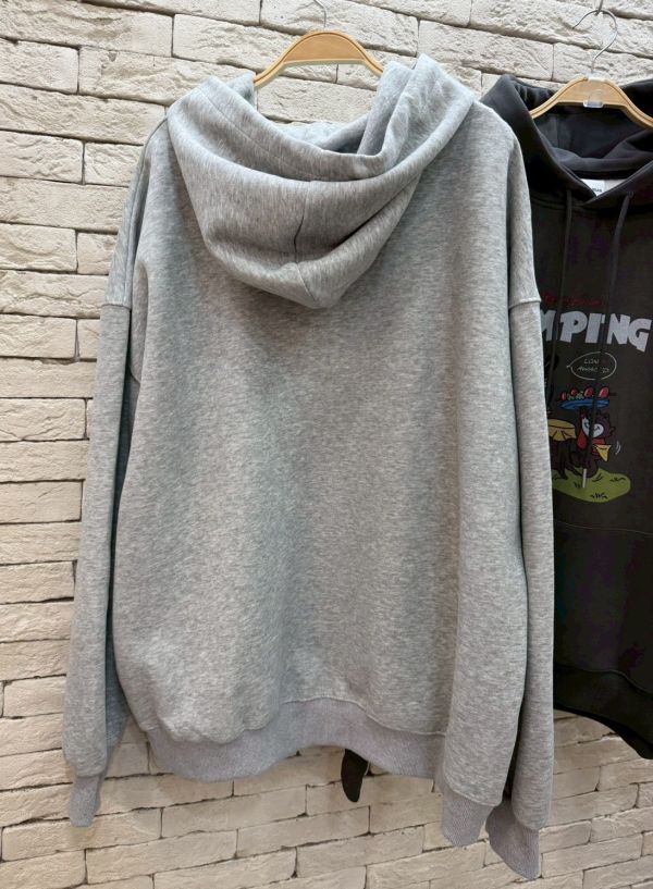 05121004｜秋冬〃0495露營插畫帽T｜F 卡通帽T, 露營印花帽T, CAMPING上衣, 韓系帽T, 寬版帽T, 刷毛帽T, 情侶帽T, 落肩上衣, 連帽衛衣, 保暖上衣, 冬天穿搭, 百搭帽T, 女生帽T