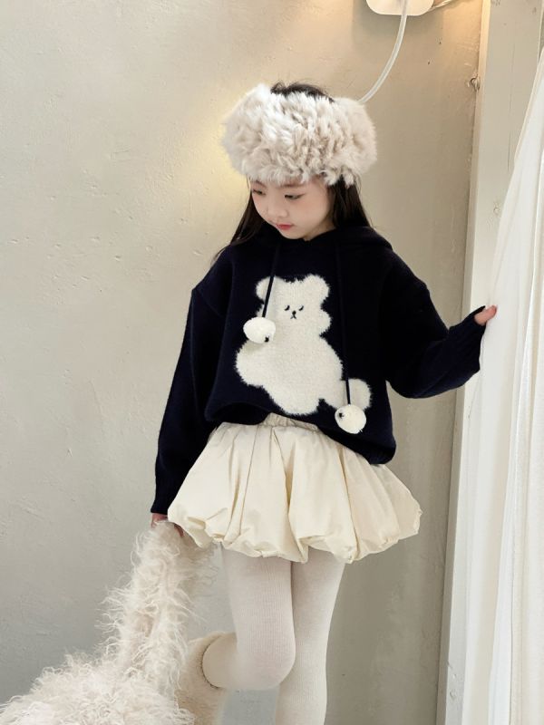 05120209｜小瑜家秋冬〃針織毛球連帽毛衣｜90-150 童裝衛衣
熊熊衛衣
女童帽T
刷毛衛衣
加厚童裝
連帽上衣
秋冬童裝
可愛童裝
90-150童裝
兒童造型上衣
