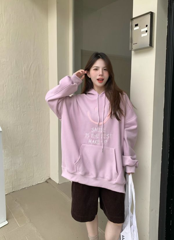 05113002｜YUAN〃3188刺繡笑臉連帽T｜F 笑臉衛衣
連帽帽T
刺繡衛衣
加絨衛衣
秋冬保暖上衣
帽T女
刷毛衛衣
休閒上衣
寬鬆顯瘦
百搭帽T