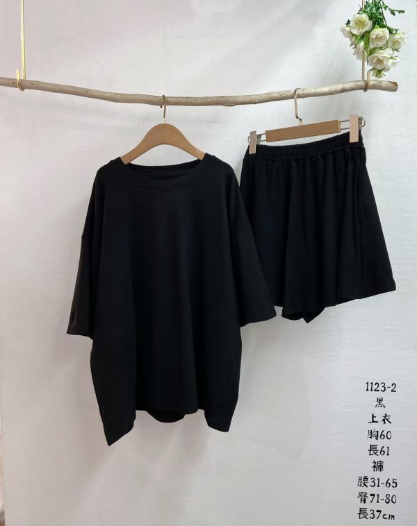 台┃夏〃1123純色簡約寬褲套裝┃3色┃0410結單 