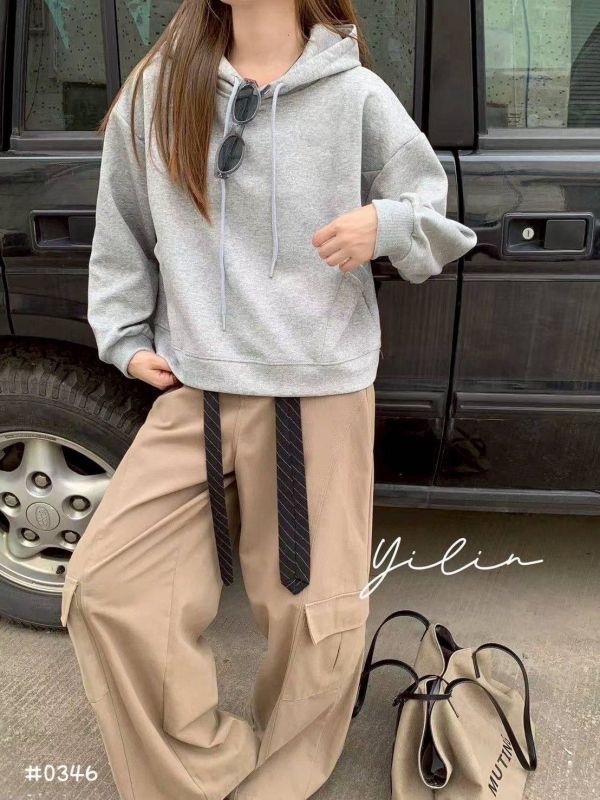 05120710｜秋冬〃0346日常感短版連帽上衣｜F 刷毛帽T, 短版衛衣, 連帽上衣, 韓系帽T, 顯瘦上衣, 短版穿搭, 休閒帽T, 秋冬上衣, 百搭上衣