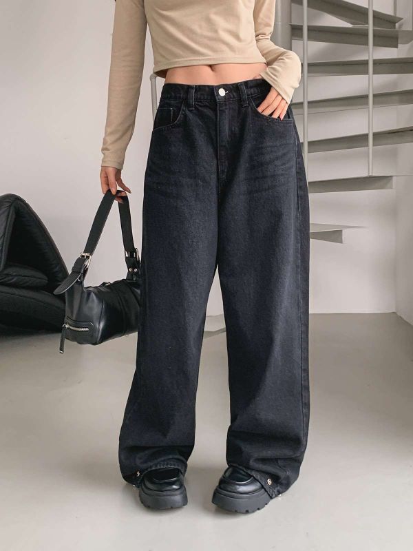 韓｜7STAR〃1441兩色寬鬆水洗牛仔褲｜S-XXL 高腰牛仔褲
寬褲牛仔
落地寬褲
顯瘦長褲
修飾腿型
寬鬆牛仔褲
百搭牛仔褲
直筒牛仔褲
復古牛仔褲
韓系牛仔褲