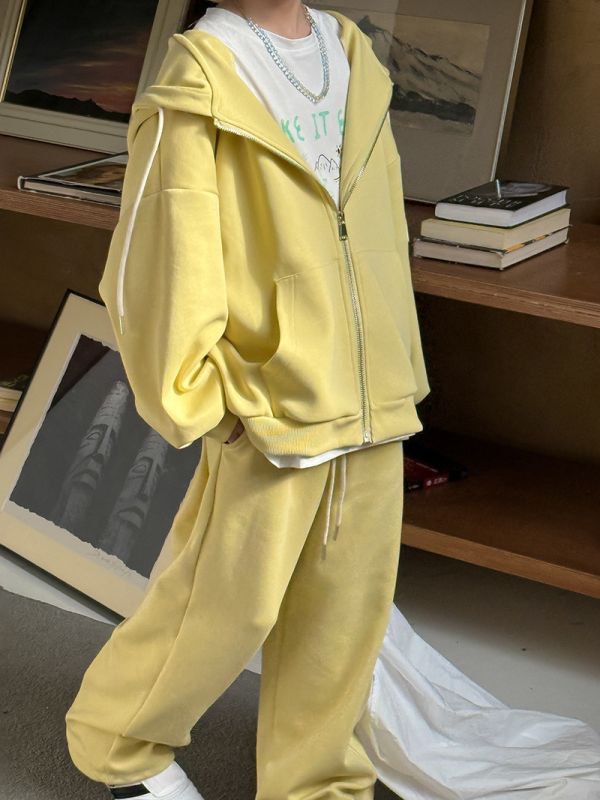 05110408┃TC秋冬〃黃色連帽外套長褲套裝┃110-160 - 兒童套裝
- 黃色休閒服
- 連帽外套長褲組
- 秋冬童裝
- 純棉童裝
- 兒童運動風穿搭
- 男女童皆可
- 亮色系童裝
- 尺寸110–160童裝