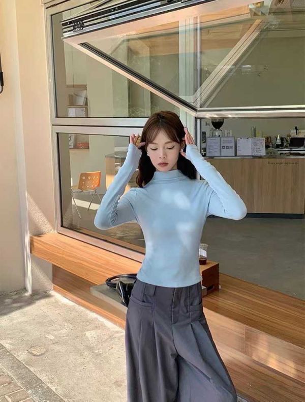 05112903｜优优家〃87832加絨半高領莫代爾內搭衫｜F 莫代爾打底衫
加絨上衣
半高領內搭
秋冬保暖上衣
高彈顯瘦打底
女裝內搭
素面長袖
發熱衣替代
薄絨內搭
多色打底