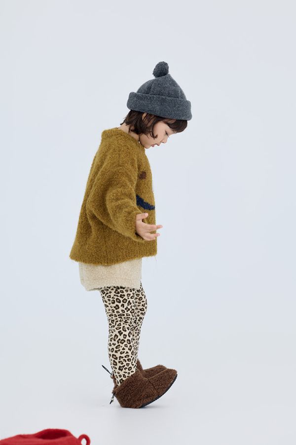 05110511┃右右秋冬〃25816豹紋加絨內搭褲┃90-150 豹紋內搭褲、加絨打底褲、童裝內搭褲、保暖褲、韓版童裝、冬季童裝、修身內搭、兒童加絨褲、親膚長褲、中性童褲