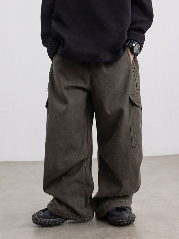 05111114┃TM家秋冬〃8911多口袋單拉鏈加絨工裝褲┃120-170 童裝工裝褲, 童裝長褲, 加絨長褲, 大陸製童裝, 韓系褲子, 男童長褲, 女童長褲, 秋冬保暖褲, 寬鬆工裝褲, 厚褲, 內刷毛褲, 暖褲, 休閒工裝褲, 童裝厚褲, 保暖童裝褲**