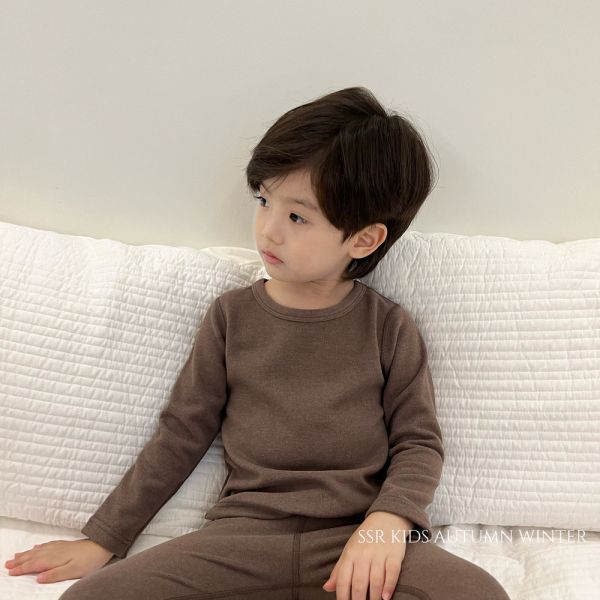 05110106┃SSR〃七色蠶絲羊絨居家服套裝┃90-150 兒童羊絨內著, 保暖內搭套裝, 雙倍保暖, 彈性貼身, 不勒肚設計, 秋冬童裝, 嬰幼兒內衣, 香絲山羊絨, 柔軟親膚,