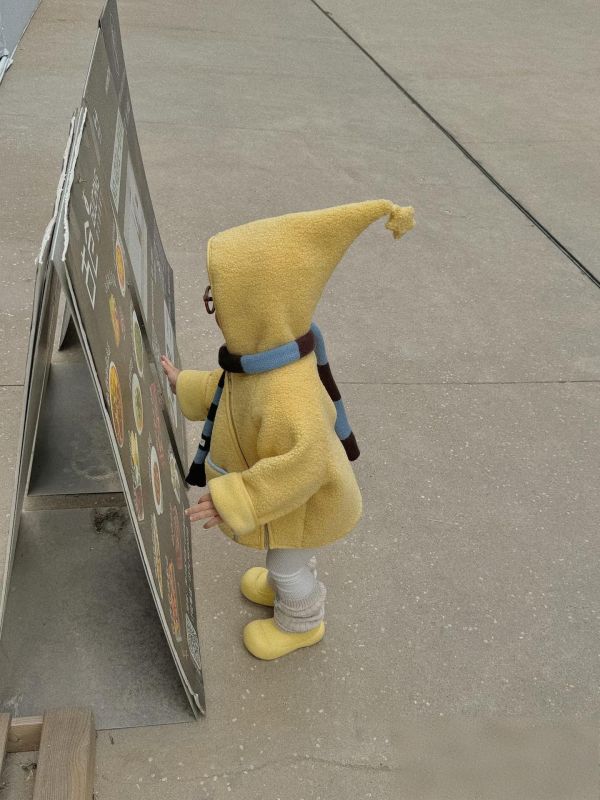 05120512｜NYP家秋冬〃8952星星人羊羔絨連帽外套｜90-140 羊羔絨外套, 小童外套, 兒童連帽外套, 童裝保暖外套, 尖尖帽外套, Q版童裝, 可愛童裝, 童裝秋冬, 拍照童裝, 小童外套推薦, 男童外套, 女童外套, 童裝90 100 110 120 130 140