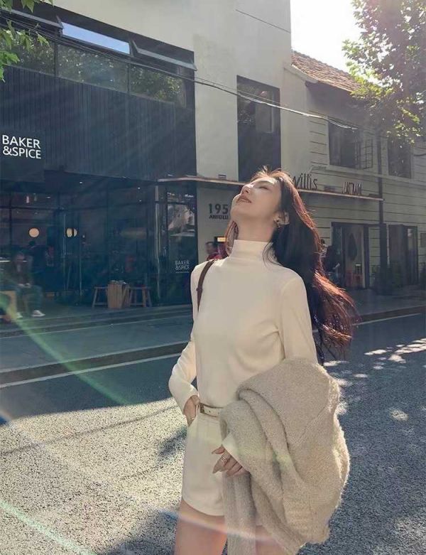 05112903｜优优家〃87832加絨半高領莫代爾內搭衫｜F 莫代爾打底衫
加絨上衣
半高領內搭
秋冬保暖上衣
高彈顯瘦打底
女裝內搭
素面長袖
發熱衣替代
薄絨內搭
多色打底