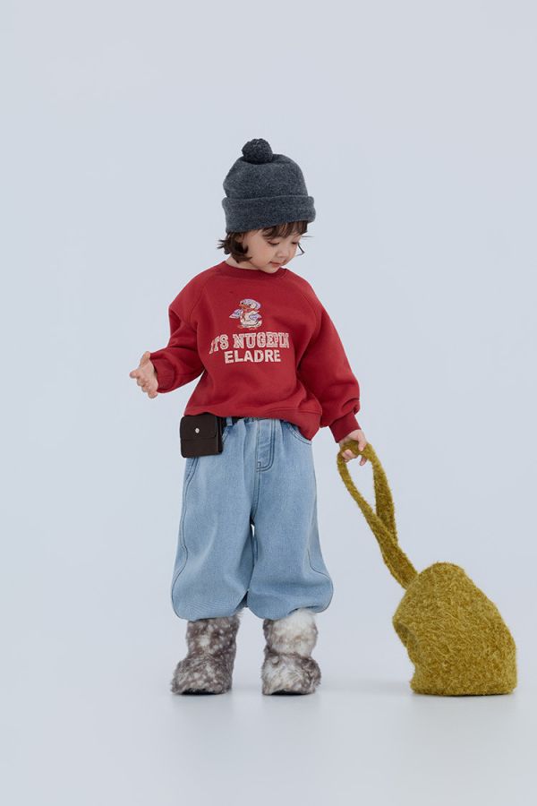 05110509┃右右秋冬〃25758淺藍加絨牛仔褲┃90-150 加絨牛仔褲、童裝牛仔褲、兒童寬褲、保暖長褲、厚款牛仔褲、韓版童裝、冬季童裝、內刷毛牛仔褲、中性牛仔褲、中大童褲