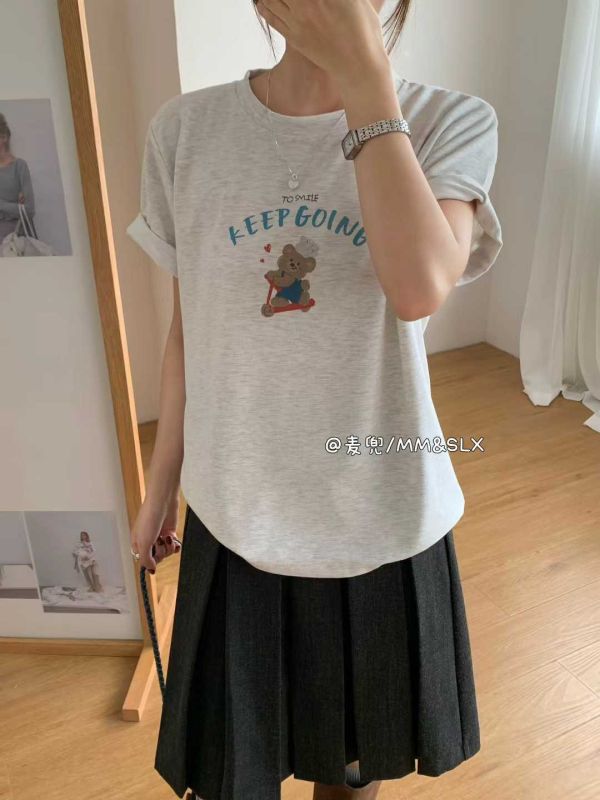 050815603┃MM家〃203帽子小熊磨毛短袖T┃F┃250825結單 