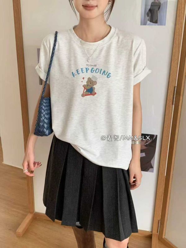 050815603┃MM家〃203帽子小熊磨毛短袖T┃F┃250825結單 