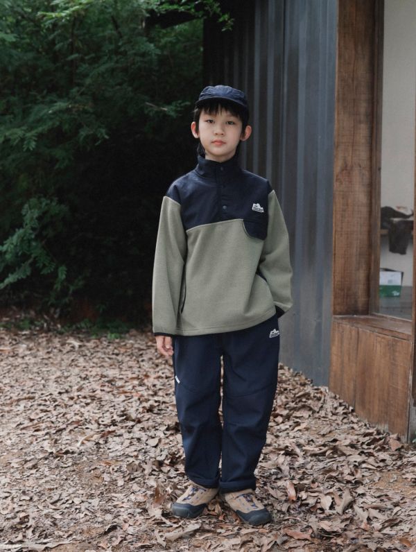 05121207｜猿寶秋冬〃8077撞色加絨立領上衣｜110-170 中大童上衣, 童裝刷毛上衣, 搖粒絨童裝, 立領童裝, 山系童裝, 戶外風童裝, 秋冬童裝, 保暖童裝, 半開襟上衣, 男童女童上衣