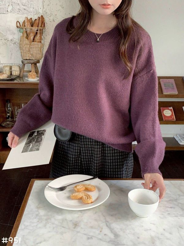 05110701┃秋冬〃951多色針織毛衣 毛毛上衣、糖果色毛衣、針織上衣、韓版毛衣、短版毛衣、寬鬆毛衣、冬季上衣、柔軟針織衫、氣質上衣、百搭毛衣