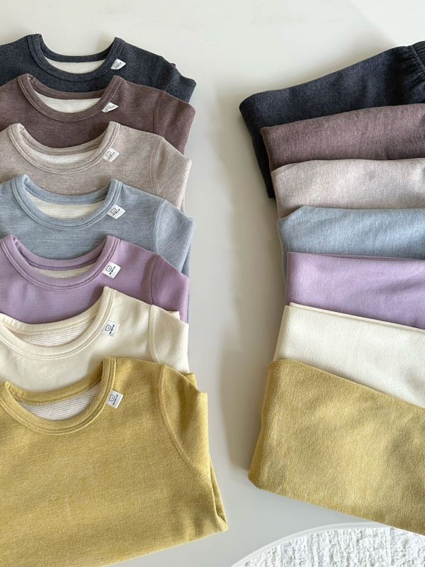 05110106┃SSR〃七色蠶絲羊絨居家服套裝┃90-150 兒童羊絨內著, 保暖內搭套裝, 雙倍保暖, 彈性貼身, 不勒肚設計, 秋冬童裝, 嬰幼兒內衣, 香絲山羊絨, 柔軟親膚,