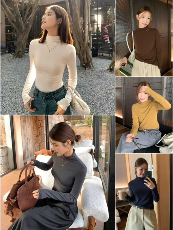 05112903｜优优家〃87832加絨半高領莫代爾內搭衫｜F 莫代爾打底衫
加絨上衣
半高領內搭
秋冬保暖上衣
高彈顯瘦打底
女裝內搭
素面長袖
發熱衣替代
薄絨內搭
多色打底