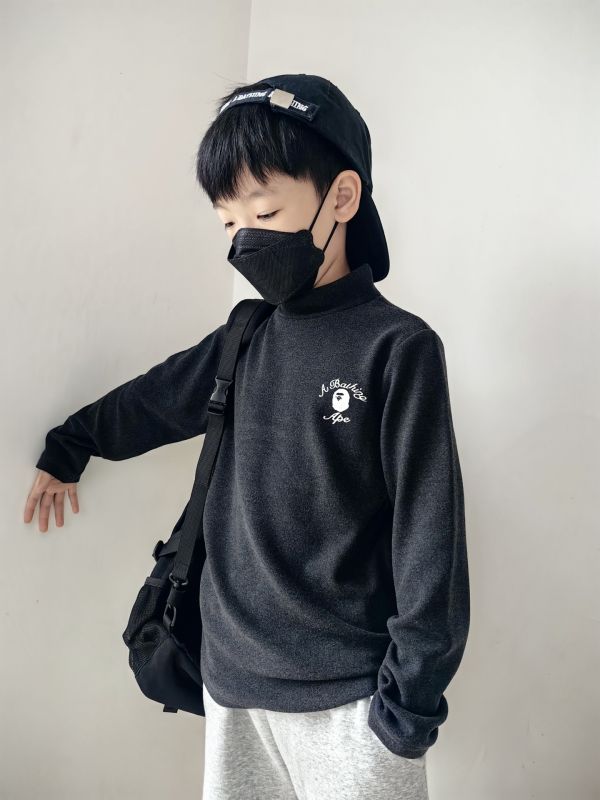 05112706｜CF冬〃CT662兩色半高領猿人頭標發熱衣｜120-175 發熱衣
兒童打底衫
加絨高領
中領上衣
秋冬保暖
內搭長袖
男女童上衣