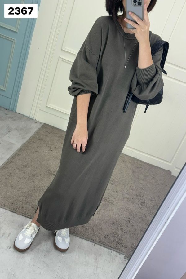 05112808｜秋冬〃2367三色針織長洋裝｜F 長版洋裝、針織洋裝、秋冬洋裝、寬鬆洋裝、保暖長裙、連身裙、百搭長洋、顯瘦洋裝