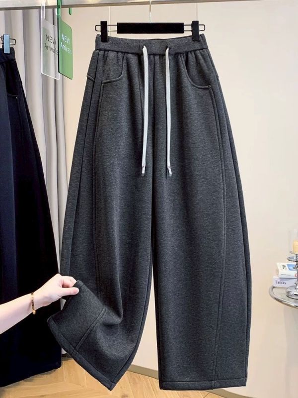 05112805｜秋冬〃1555保暖顯瘦休閒彎刀褲｜F 休閒褲、寬褲、棉褲、運動褲、女裝長褲、抽繩褲、1555、秋冬棉褲