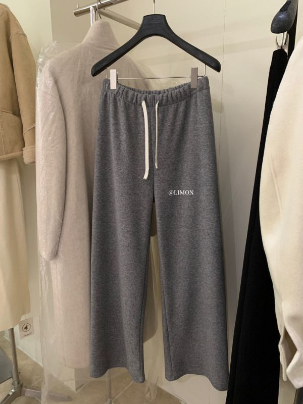 05110604┃LEMON〃1217加絨加厚糯米休閒褲┃S-L 加絨寬褲、毛巾棉長褲、保暖長褲、秋冬褲、加厚褲、女裝寬褲、休閒褲、韓系褲子、家居褲、直筒褲