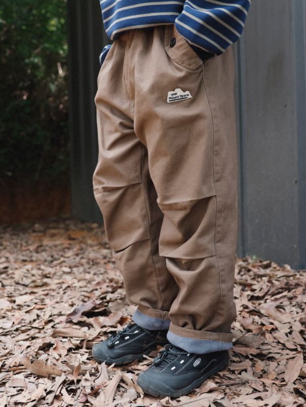 05121105｜秋冬〃3189兩色耐磨防風加絨傘兵褲｜110-170 兒童工裝褲, 加絨長褲, 冬季加厚褲, 山系童裝, 保暖長褲, 寬鬆工裝褲, 中大童長褲, 戶外褲, 刷絨褲, 兒童冬裝褲, TheMountSpace