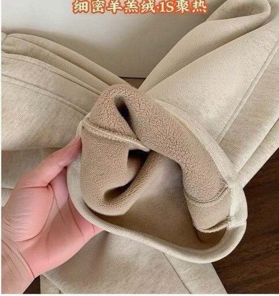 05120607｜秋冬〃9019細密羊羔絨超暖寬鬆休閒長褲｜F 女裝棉褲, 秋冬休閒褲, 寬鬆直筒褲, 顯瘦長褲, 韓系休閒褲, 女生素色褲, 百搭棉褲, 鬆緊腰褲, 酒紅長褲, 休閒家居褲, 大人女裝褲子