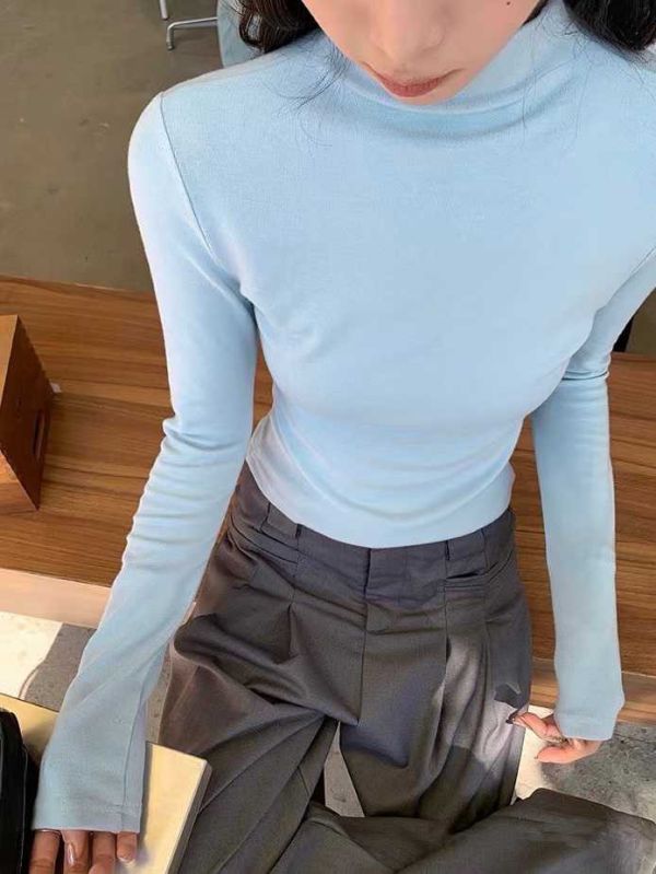 05112903｜优优家〃87832加絨半高領莫代爾內搭衫｜F 莫代爾打底衫
加絨上衣
半高領內搭
秋冬保暖上衣
高彈顯瘦打底
女裝內搭
素面長袖
發熱衣替代
薄絨內搭
多色打底