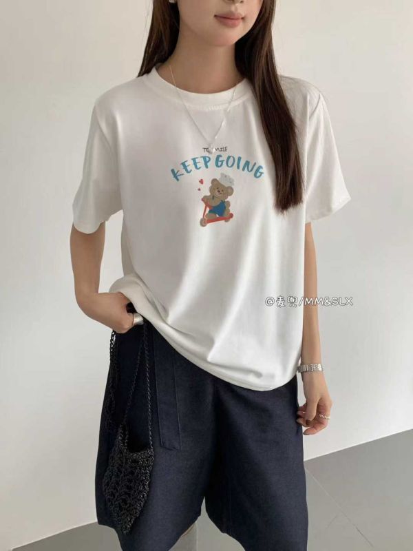 050815603┃MM家〃203帽子小熊磨毛短袖T┃F┃250825結單 