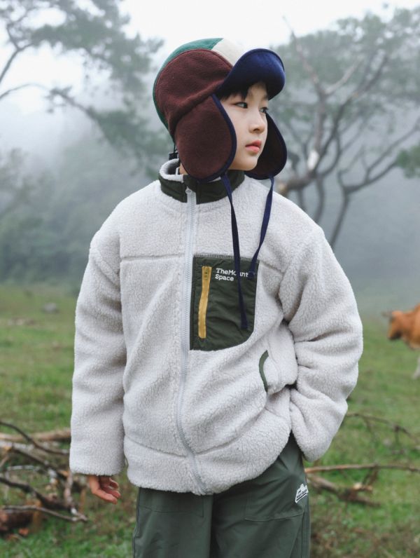 05120510｜猿寶家秋冬〃9023拼色搖粒絨雷鋒帽｜F 兒童雷鋒帽, 飛行帽, 保暖帽, 加絨帽, 護耳帽, 拼色帽, 冬季童帽, 防寒帽, 韓系童帽, 兒童造型帽, 戶外帽, 童帽推薦