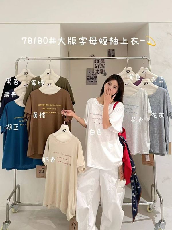 05060801┃大7家夏〃78180大版字母短袖上衣┃F┃250611結單 